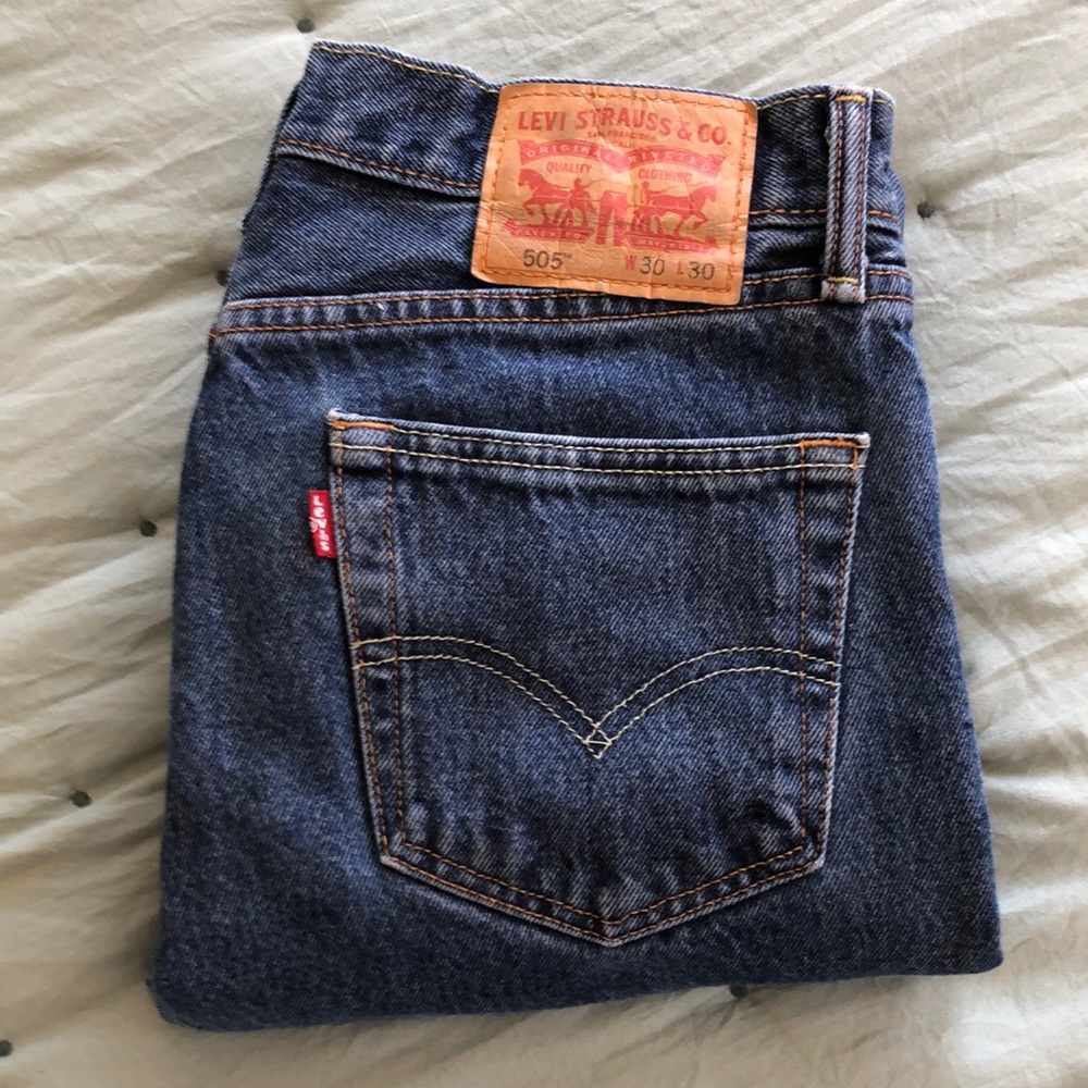 Levi’s 505 dark wash jeans